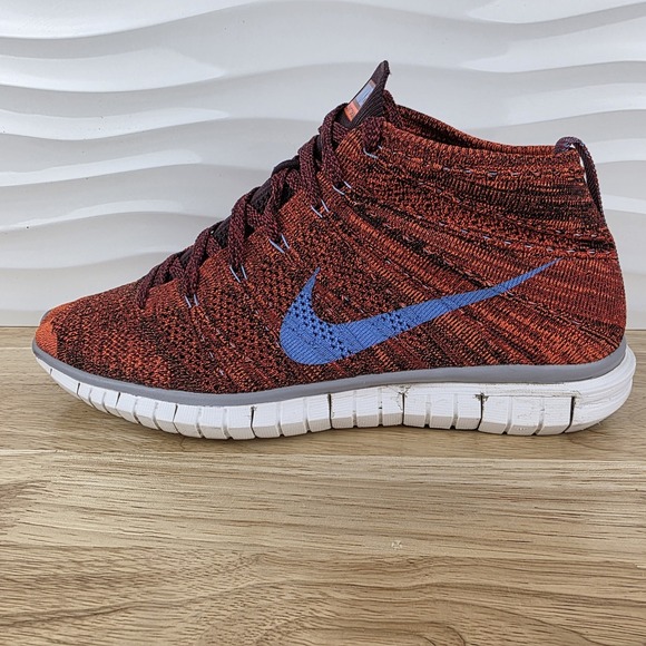Nike Free Flyknit Chukka Sneakers Mens Size 11 Cinnabar Athletic Shoe 639700-601 main image 12